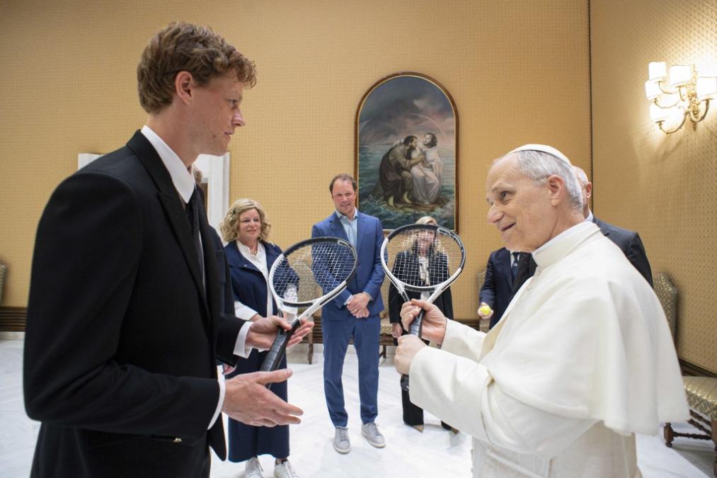 El Papa Leo XIV recibió Jannik Sinner número 1 Ranking ATP Tennis en el Vaticano