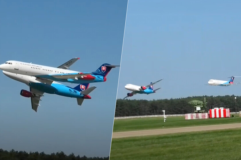 No son combatientes, son aviones del gobierno de Eslovaquia. El día en un Airbus A319 y un Fokker 100 robaron el espectáculo

 – El diario andino