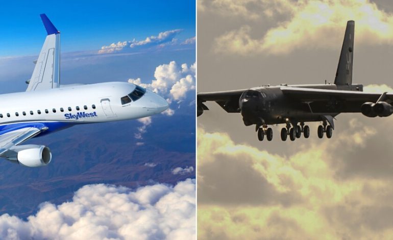 Miles de personas registraron un B-52 en una feria. Poco después, un vuelo comercial tuvo que maniobrar bruscamente para evitarlo
– El diario andino