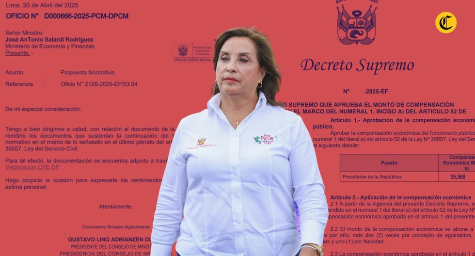 Dina Boluarte | Proyecto de decreto para aumentar el sueldo de la presidenta estaba listo en abril y se elaboró en menos de 24 horas | POLITICA – El diario andino