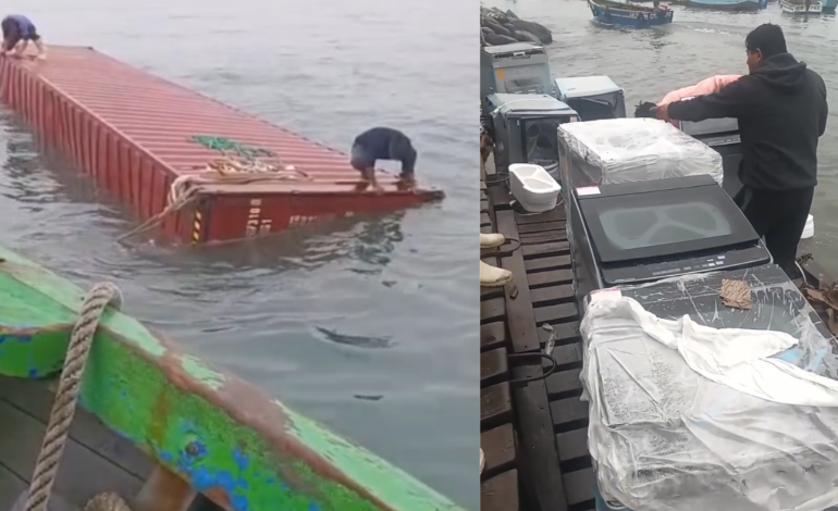Vender artefactos guardados en contenedores que cayeron en el mar de Calcio
– El diario andino