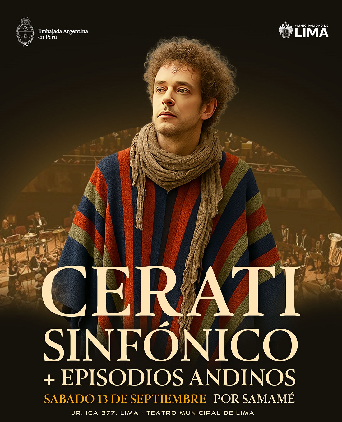 Homenaje a Cerati: Samamé presenta un concierto sinfónico en el Teatro Municipal

 – El diario andino