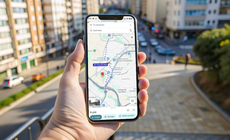He estado usando Google Maps durante años y no sabía este botón. Es maravilloso seguir rutas a pie

 – El diario andino