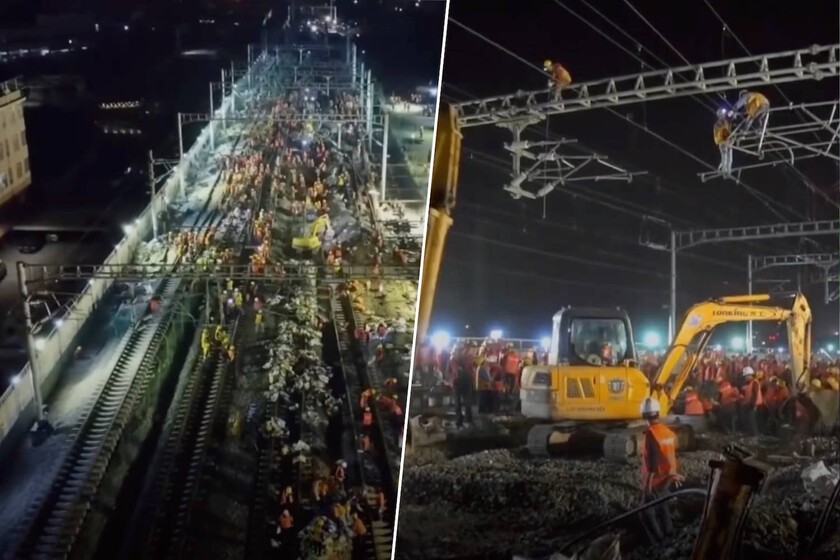 China necesitaba urgentemente una estación de tren, por lo que se construyó en nueve horas con 1.500 trabajadores y 23 excavadoras.

 – El diario andino
