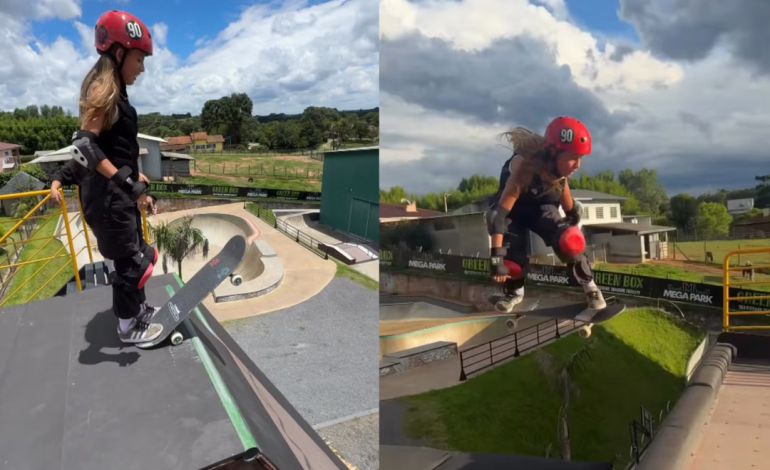 A los 9 años, niña se convierte en la patinadora más joven en bajar del megaamp

 – El diario andino