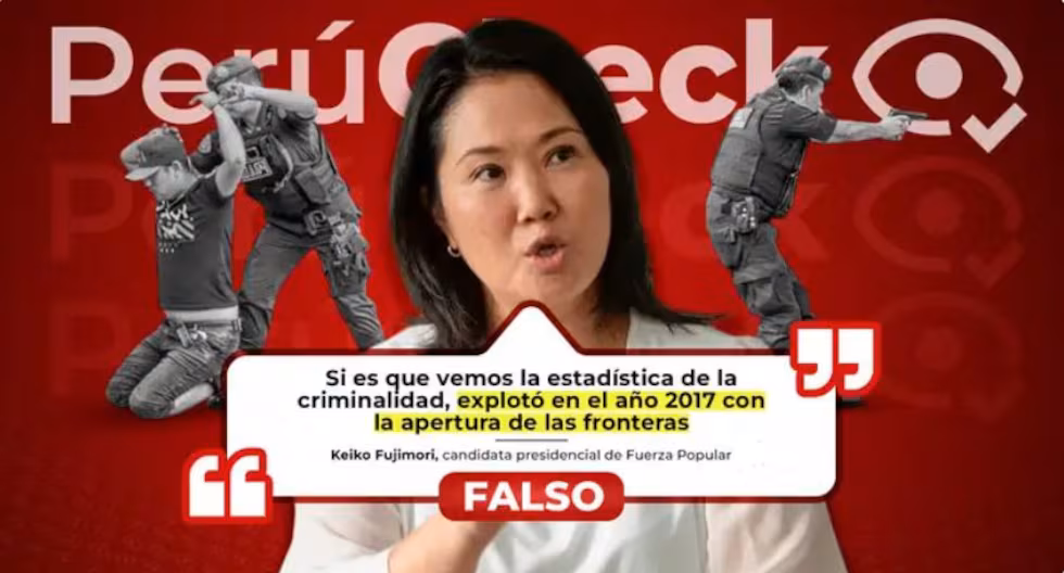 PeruCheck: Keiko Fujimori dijo que la criminalidad ‘explotó’ desde 2017, pero está mal | POLÍTICA

 – El diario andino