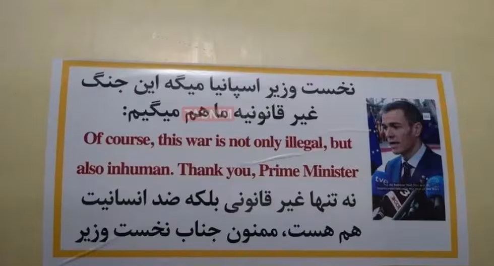 Irán | Agencias iraníes muestran una frase y una foto de Pedro Sánchez sobre un misil contra Israel | EE.UU

 – El diario andino