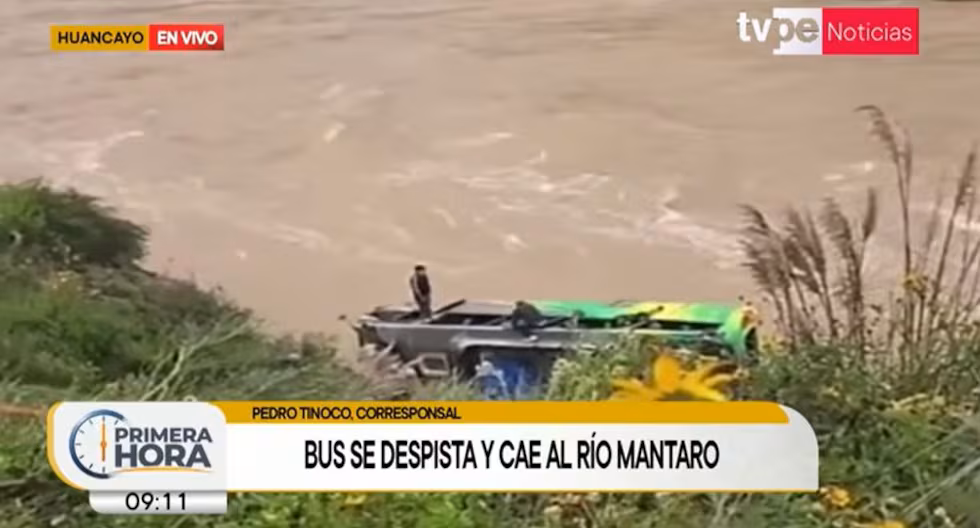 Jauja: Bus lleno de pasajeros cae al río Mantaro cuando se dice que está en el distrito de Apata | el último

 – El diario andino
