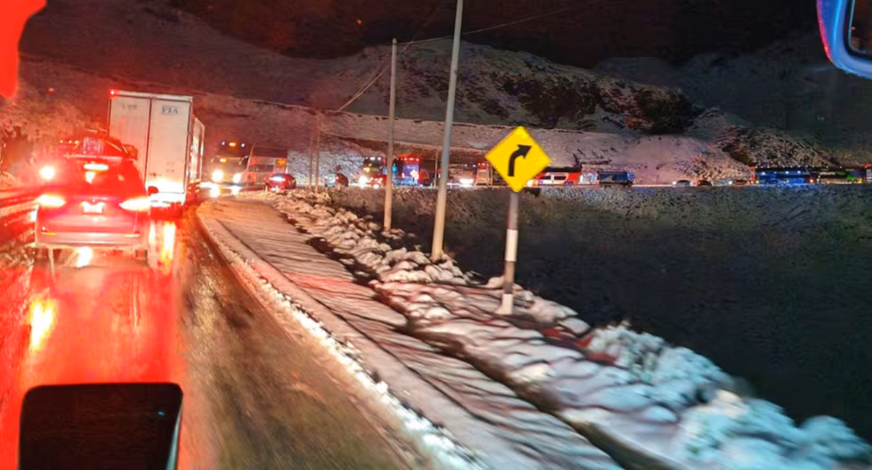 Carretera Central: nevada bloquea el tránsito cerca de Ticlio y genera caos vial

 – El diario andino