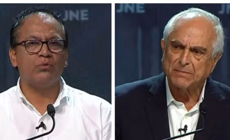 Francisco Diez Canseco y Roberto Sánchez protagonizan un tenso intercambio durante el debate presidencial de las elecciones del JNE 2026

 – El diario andino